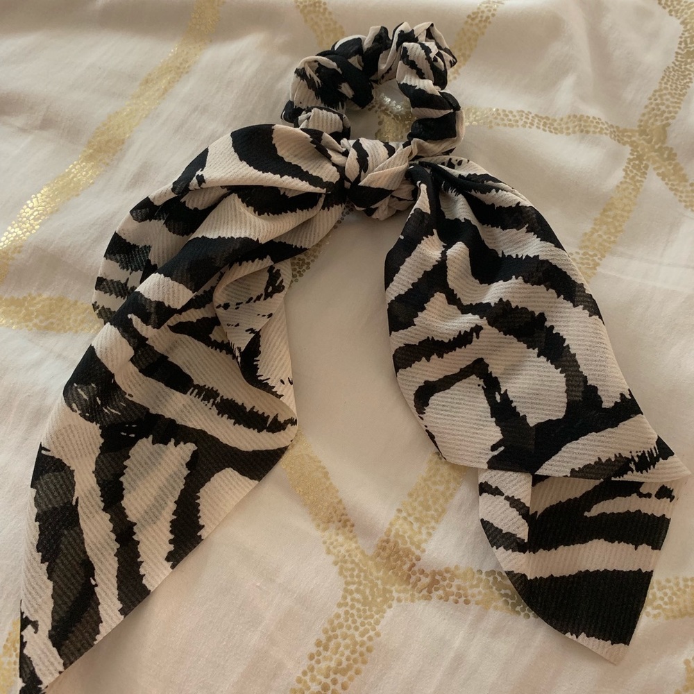 Anthropologie Zebra Print Hair Scarf